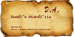 Dudás Atanázia névjegykártya